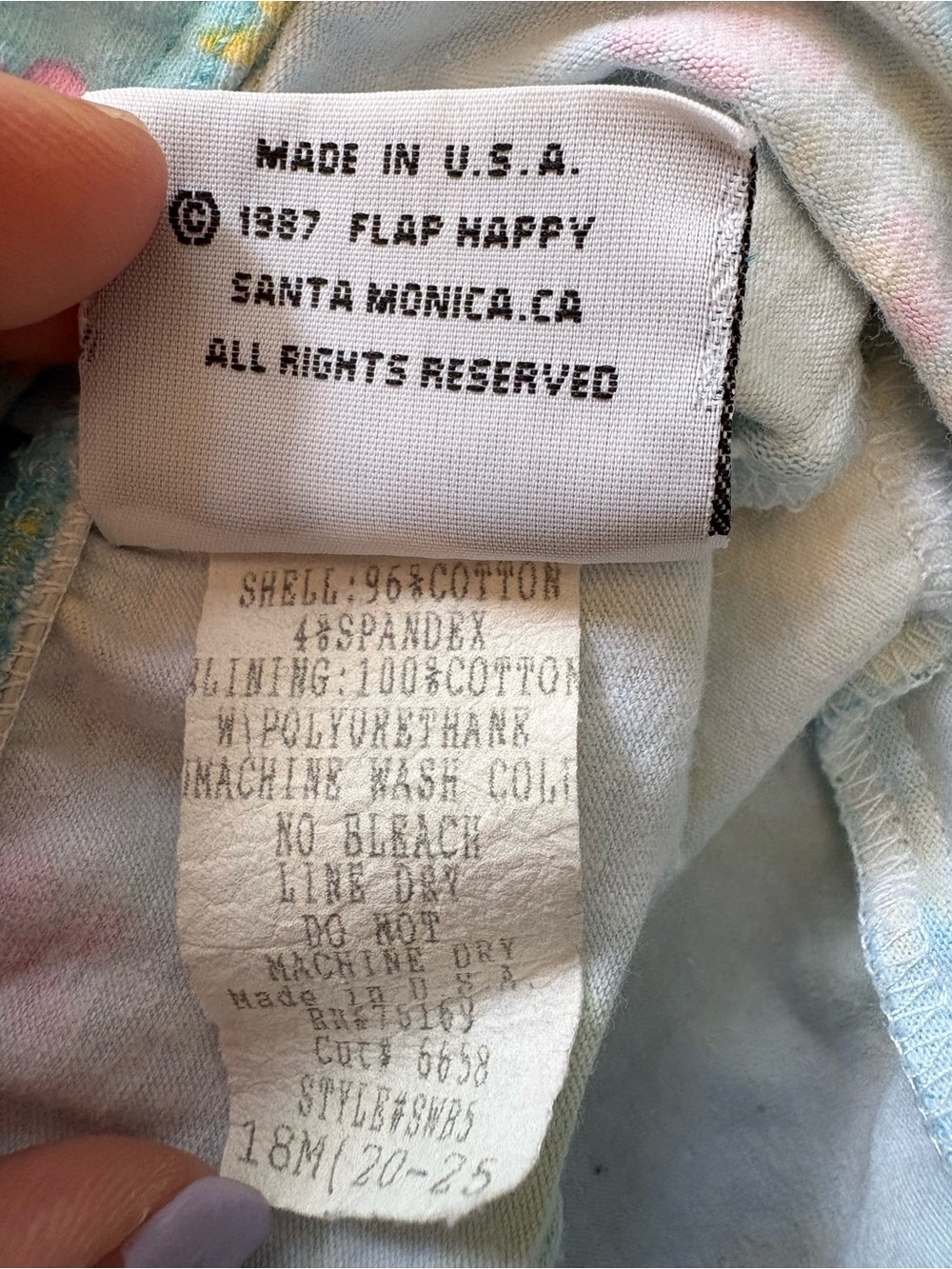 Vintage Flap Happy Mermaid Baby Swimsuit Built-in Diaper 12-18M Made in USA Blue - Picture 4 of 8